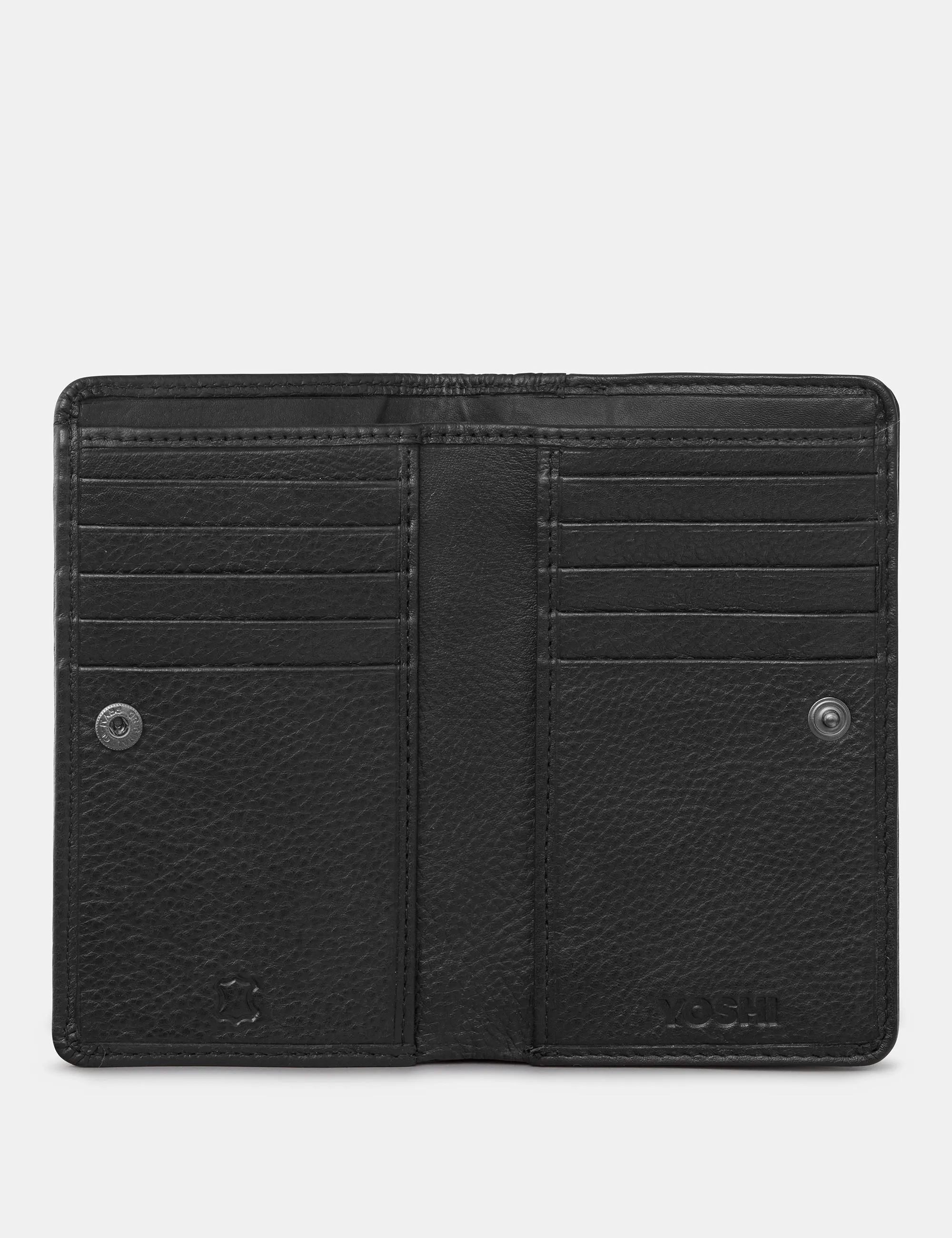 Dog Walk Black Leather Oxford Purse