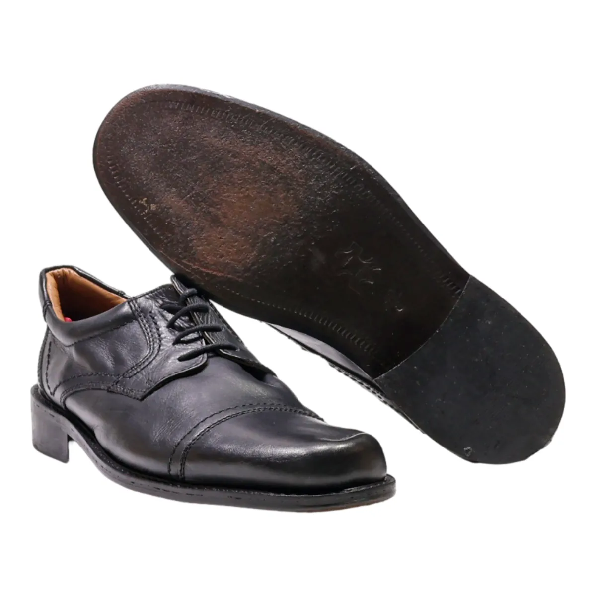 Oxford Shoes Black Leather Mens UK 8